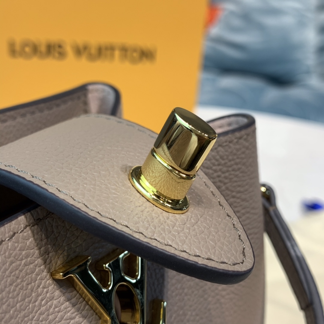 Louis Vuitton NANO LOCKME BUCKET Shoudler Bag M69205 Greige Beige